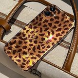 Zebana Samsung Galaxy A06 ile Uyumlu Kılıf Zebana Luxe Leopard Silikon Kılıf Desert Titanyum