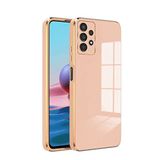 Zebana Samsung Galaxy A13 4G ile Uyumlu Kılıf Zebana Golden Silikon Kılıf Rose Gold