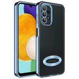 Zebana Samsung Galaxy A13 ile Uyumlu Kılıf Zebana Glint Silikon Kılıf Açık Mavi