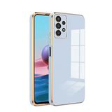 Zebana Samsung Galaxy A13 ile Uyumlu Kılıf Zebana Golden Silikon Kılıf Açık Mavi