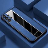 Zebana Samsung Galaxy A13 Mavi Premium Deri Kılıf