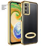 Zebana Samsung Galaxy A14 ile Uyumlu Kılıf Zebana Glint Silikon Kılıf Gold