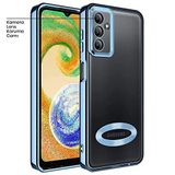 Zebana Samsung Galaxy A14 ile Uyumlu Kılıf Zebana Glint Silikon Kılıf Mavi