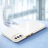 Zebana Samsung Galaxy A14 ile Uyumlu Kılıf Zebana Golden Silikon Kılıf Beyaz