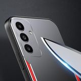 Zebana Samsung Galaxy A14 ile Uyumlu Kılıf Zebana Metal Mitras Kılıf (Silikon Kenar) Kırmızı