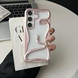 Zebana Samsung Galaxy A15 5G ile Uyumlu Kılıf Zebana 3D Snake Silikon Kılıf Rose Gold
