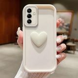 Zebana Samsung Galaxy A15 ile Uyumlu Kılıf Zebana Amour Silikon Kılıf Krem Rengi