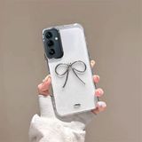 Zebana Samsung Galaxy A16 ile Uyumlu Kılıf Zebana Bow Silikon Kılıf Şeffaf
