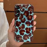 Zebana Samsung Galaxy A16 ile Uyumlu Kılıf Zebana Luxe Leopard Silikon Kılıf Kahverengi