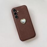 Zebana Samsung Galaxy A17 ile Uyumlu Kılıf Zebana Velvix Silikon Kılıf Kahverengi