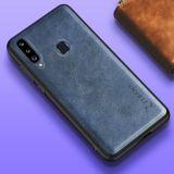 Zebana Samsung Galaxy A20S Mavi Lüx Deri Kılıf