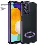 Zebana Samsung Galaxy A23 ile Uyumlu Kılıf Zebana Glint Silikon Kılıf Derin Mor