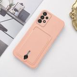 Zebana Samsung Galaxy A23 ile Uyumlu Kılıf Zebana Kartlıklı Sweet Yumuşak Silikon Kılıf Rose Gold