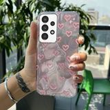 Zebana Samsung Galaxy A23 ile Uyumlu Kılıf Zebana Pink Heart Silikon Kılıf Pembe