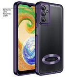 Zebana Samsung Galaxy A24 ile Uyumlu Kılıf Zebana Glint Silikon Kılıf Derin Mor