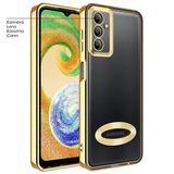 Zebana Samsung Galaxy A24 ile Uyumlu Kılıf Zebana Glint Silikon Kılıf Gold