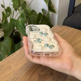 Zebana Samsung Galaxy A25 5G ile Uyumlu Kılıf Zebana Floral Silikon Kılıf Yeşil