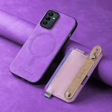 Zebana Samsung Galaxy A25 5G ile Uyumlu Kılıf Zebana M-safe 2in1 Kartlıklı Best Deri Kılıf Mor