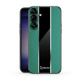 Zebana Samsung Galaxy A25 5G ile Uyumlu Kılıf Zebana Premium Deri Kılıf Yeşil