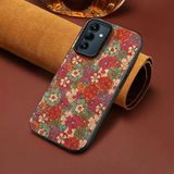 Zebana Samsung Galaxy A25 5G ile Uyumlu Kılıf Zebana Vintage Kumaş Kılıf Desen 2