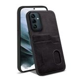 Zebana Samsung Galaxy A26 ile Uyumlu Kılıf Zebana Kartlıklı Lüx Deri Kılıf Siyah