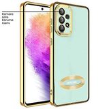Zebana Samsung Galaxy A32 ile Uyumlu Kılıf Zebana Glint Silikon Kılıf Gold