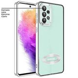Zebana Samsung Galaxy A32 ile Uyumlu Kılıf Zebana Glint Silikon Kılıf Gri