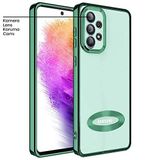 Zebana Samsung Galaxy A32 ile Uyumlu Kılıf Zebana Glint Silikon Kılıf Yeşil