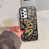 Zebana Samsung Galaxy A32 ile Uyumlu Kılıf Zebana Golden Serpent Silikon Kılıf Siyah