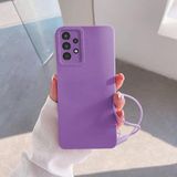 Zebana Samsung Galaxy A32 ile Uyumlu Kılıf Zebana Love Yumuşak Silikon Kılıf Lila