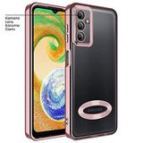 Zebana Samsung Galaxy A34 ile Uyumlu Kılıf Zebana Glint Silikon Kılıf Rose Gold