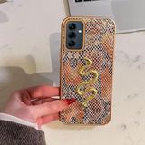 Zebana Samsung Galaxy A34 ile Uyumlu Kılıf Zebana Golden Serpent Silikon Kılıf Turuncu