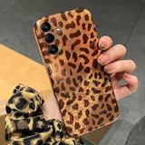 Zebana Samsung Galaxy A34 ile Uyumlu Kılıf Zebana Luxe Leopard Silikon Kılıf Desert Titanyum