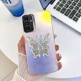Zebana Samsung Galaxy A34 ile Uyumlu Kılıf Zebana Standlı Kelebek Silikon Kılıf Desen 1