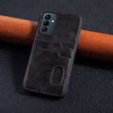 Zebana Samsung Galaxy A35 5G ile Uyumlu Kılıf Zebana Kartlıklı Lüx Deri Kılıf Siyah