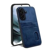 Zebana Samsung Galaxy A37 ile Uyumlu Kılıf Zebana Kartlıklı Lüx Deri Kılıf Lacivert