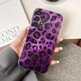 Zebana Samsung Galaxy A53 5G ile Uyumlu Kılıf Zebana Luxe Leopard Silikon Kılıf Mor