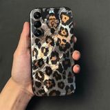 Zebana Samsung Galaxy A54 ile Uyumlu Kılıf Zebana Luxe Leopard Silikon Kılıf Siyah