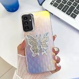 Zebana Samsung Galaxy A54 ile Uyumlu Kılıf Zebana Standlı Kelebek Silikon Kılıf Desen 2