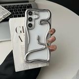 Zebana Samsung Galaxy A55 ile Uyumlu Kılıf Zebana 3D Snake Silikon Kılıf Gri