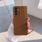 Zebana Samsung Galaxy A55 ile Uyumlu Kılıf Zebana Love Yumuşak Silikon Kılıf Kahverengi
