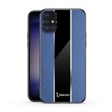 Zebana Samsung Galaxy A71 ile Uyumlu Kılıf Zebana Premium Deri Kılıf Mavi