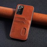 Zebana Samsung Galaxy Note 20 Ultra 5G ile Uyumlu Kılıf Zebana Kartlıklı Lüx Deri Kılıf Kahverengi