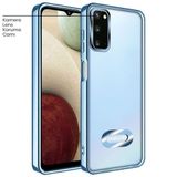 Zebana Samsung Galaxy S20 FE ile Uyumlu Kılıf Zebana Glint Silikon Kılıf Açık Mavi