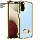 Zebana Samsung Galaxy S20 FE ile Uyumlu Kılıf Zebana Glint Silikon Kılıf Gold
