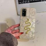 Zebana Samsung Galaxy S20 FE ile Uyumlu Kılıf Zebana Golden Serpent Silikon Kılıf Gold
