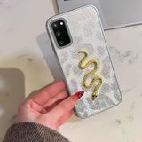 Zebana Samsung Galaxy S20 FE ile Uyumlu Kılıf Zebana Golden Serpent Silikon Kılıf Gri