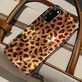 Zebana Samsung Galaxy S20 FE ile Uyumlu Kılıf Zebana Luxe Leopard Silikon Kılıf Desert Titanyum