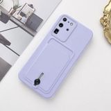 Zebana Samsung Galaxy S20 Ultra ile Uyumlu Kılıf Zebana Kartlıklı Sweet Yumuşak Silikon Kılıf Lila
