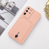 Zebana Samsung Galaxy S20 Ultra ile Uyumlu Kılıf Zebana Kartlıklı Sweet Yumuşak Silikon Kılıf Rose Gold